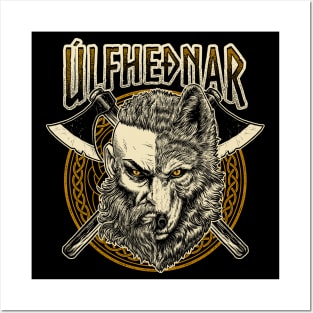 Norse Viking Wolf Ulfhednar Pagan Warrior Ulfhedinn Posters and Art